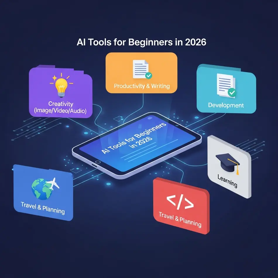 Best AI Tools for Beginners in 2026 (Category-Wise List) - AI Tool Mapper