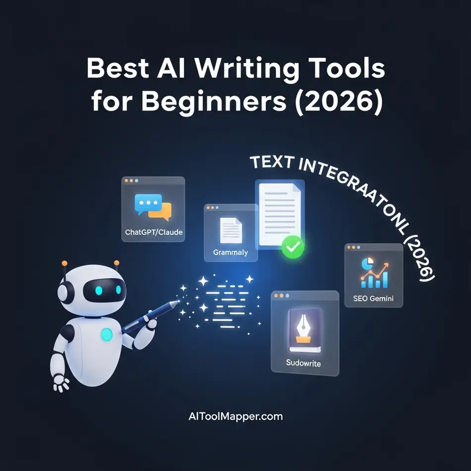 Best AI Writing Tools for Beginners (2026) - AI Tool Mapper