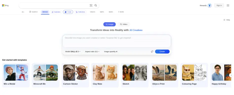 Bing Image Creator - AI Tool Mapper