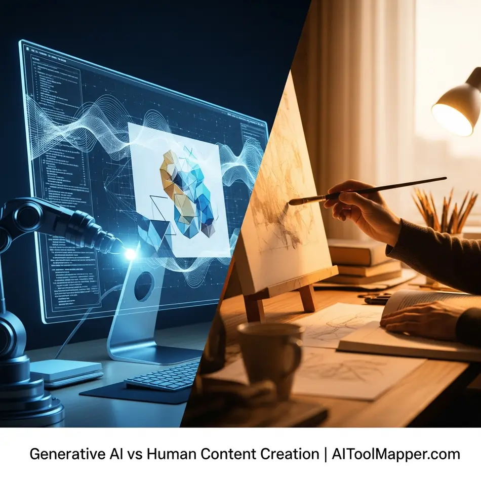 Generative AI vs Human Content Creation - AI Tool Mapper