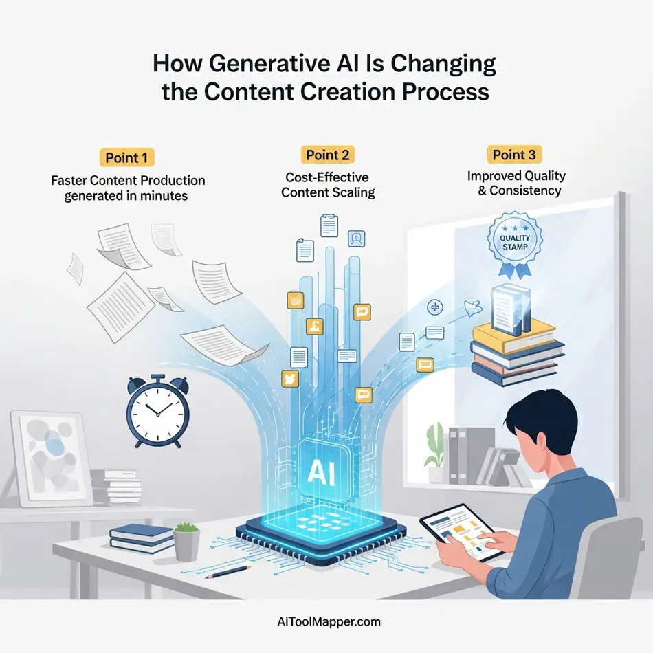 How Generative AI Is Changing the Content Creation Process - AI Tool Mapper