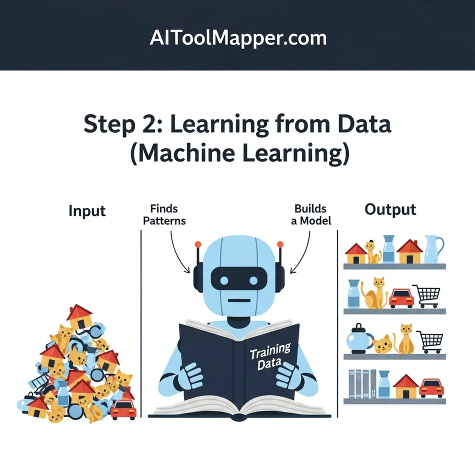 Step 2 – Learning from Data (Machine Learning) - AI Tool Mapper