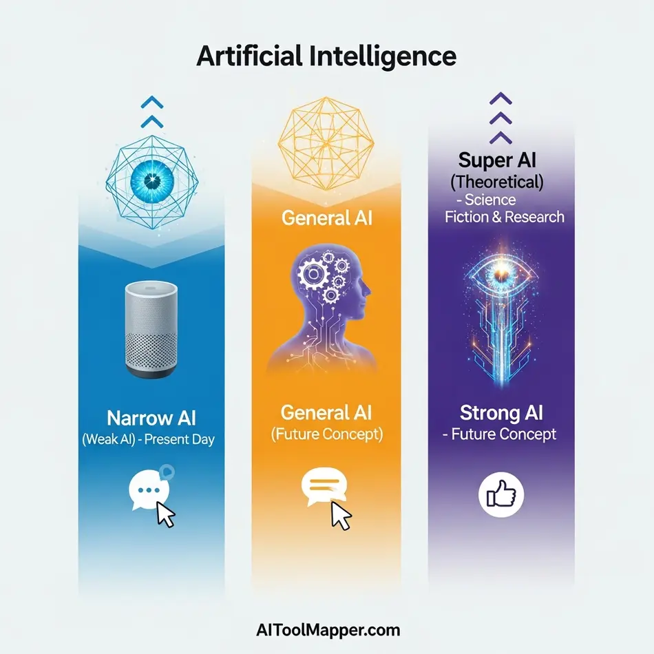 Types of Artificial Intelligence Explained - AI Tool Mapper