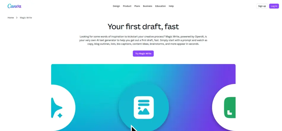 Canva Magic Write – Best AI Lesson Visual Creator - AI Tool Mapper