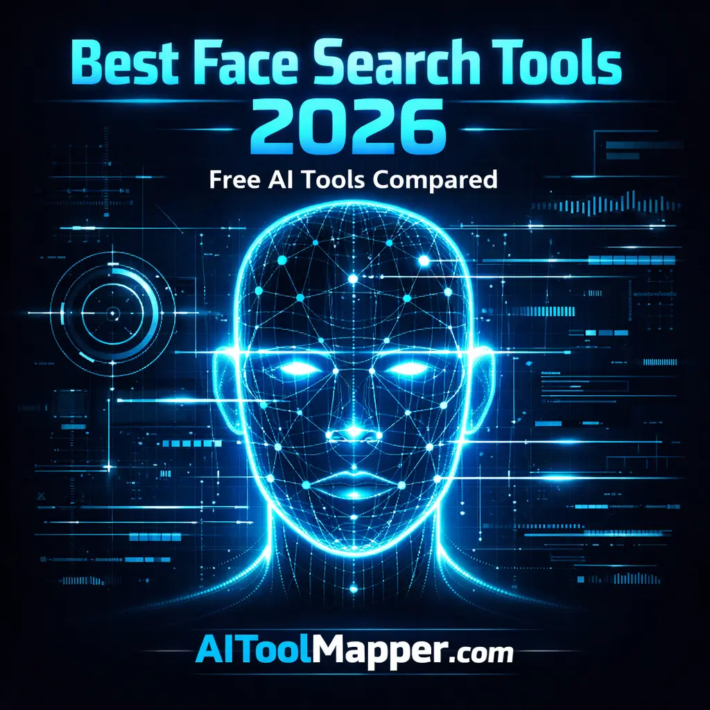 Futuristic AI face scan design