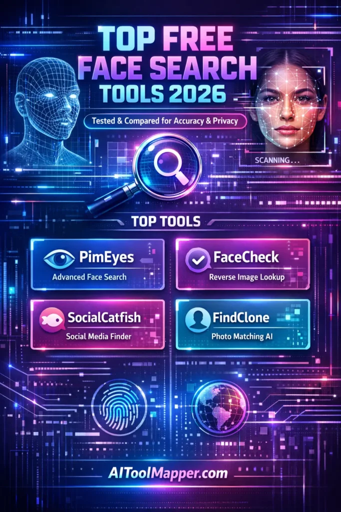 Futuristic face search tool comparison