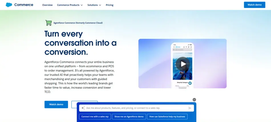 Salesforce Commerce Cloud (Einstein AI) - AIToolMapper.com