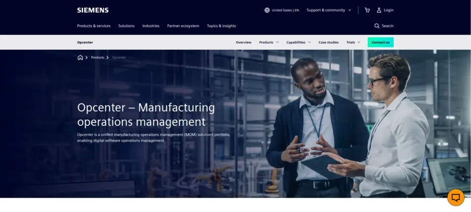 Siemens Opcenter - AIToolMapper.com