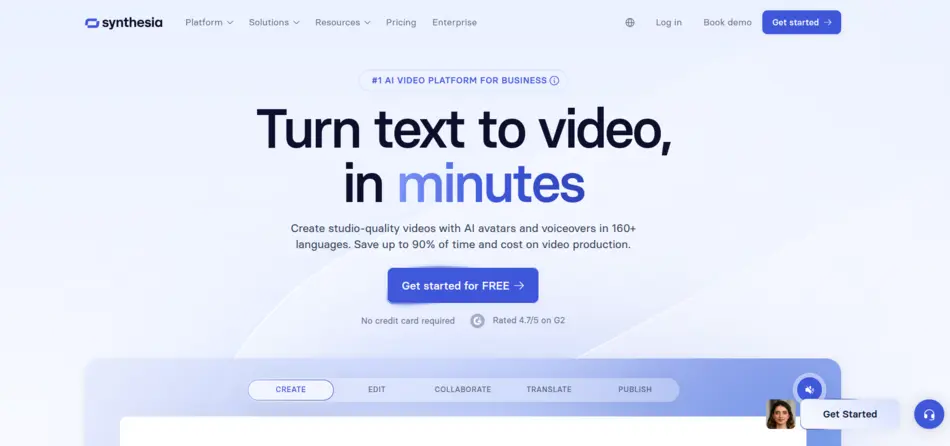 Synthesia – Best AI Video Lesson Creator - AI Tool Mapper