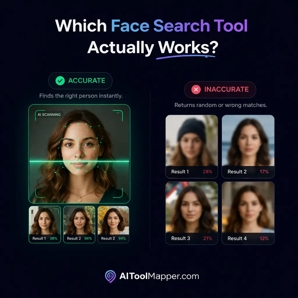Tested 7 Free Face Search Tools - AIToolMapper.com