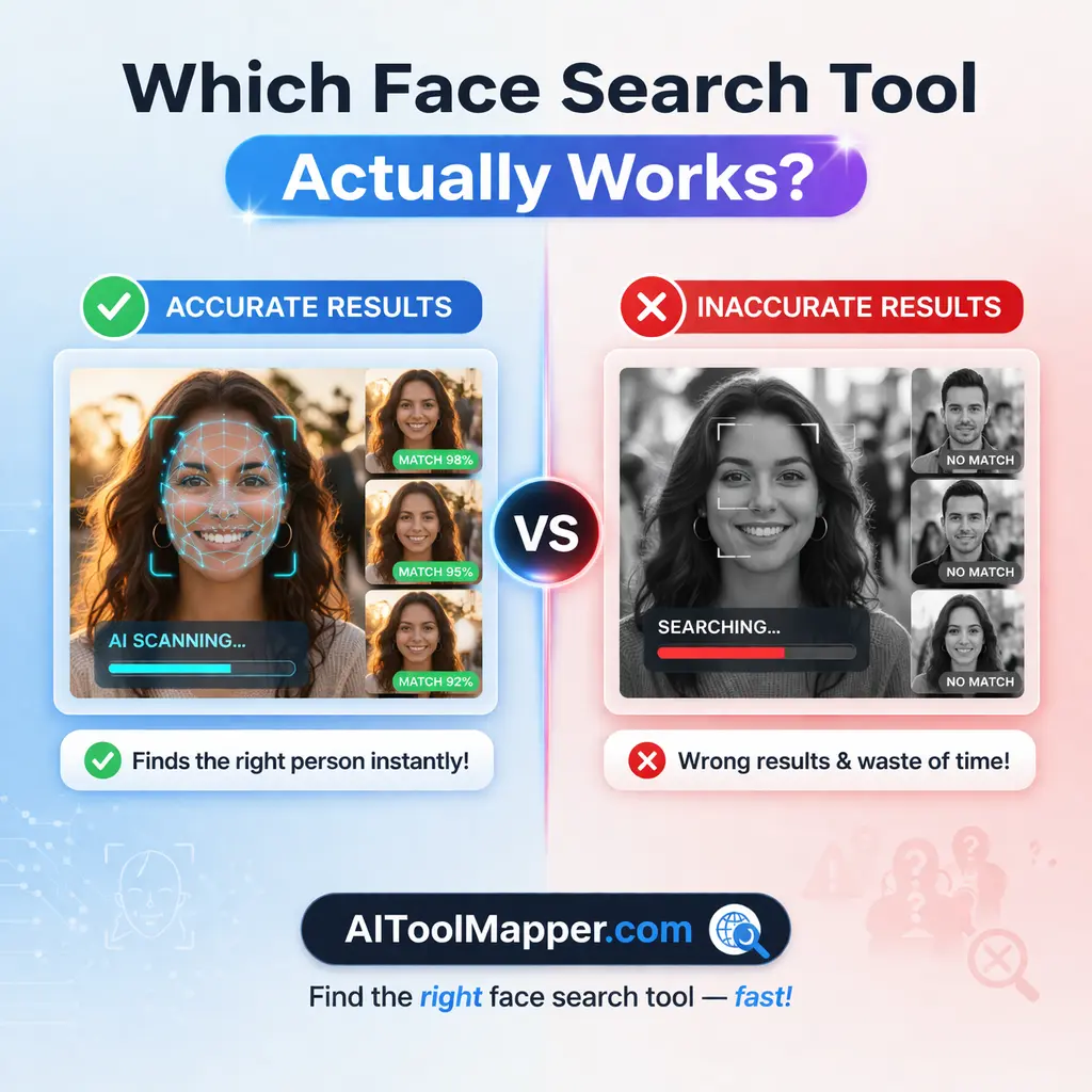 Tested 7 Free Face Search Tools - AIToolMapper.com