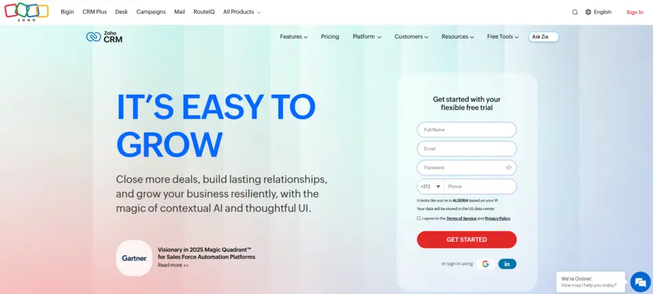 Zoho CRM AI - AI Tool Mapper
