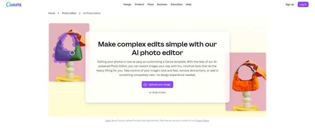 Canva AI Photo Editor