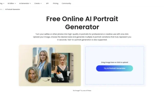 Fotor - Free Online AI Portrait Generator