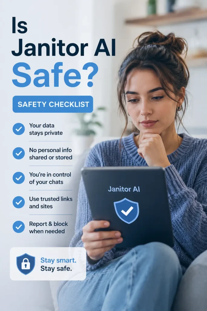 Is Janitor AI safe to use privacy security and user safety overview